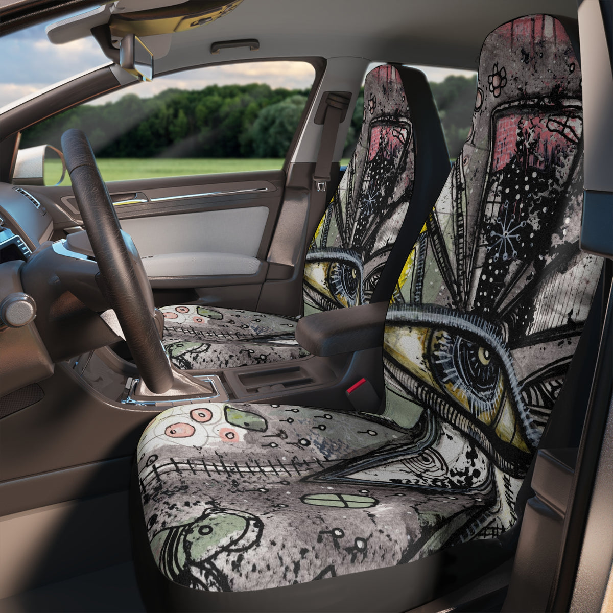 &quot;Written in the Stars V2&quot; Original Artwork on Funky Car Seat Covers