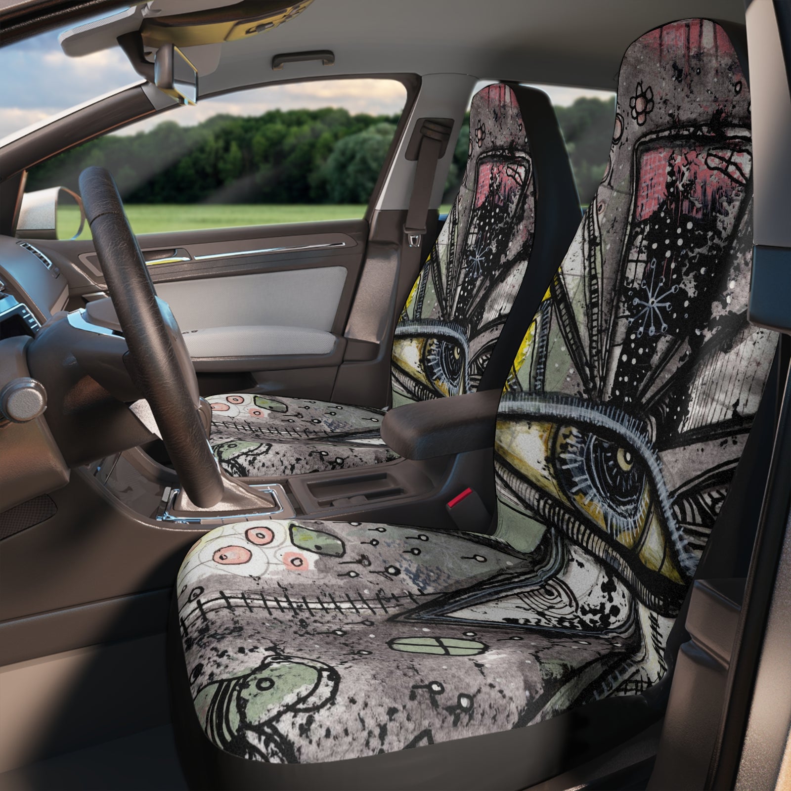 "Written in the Stars V2" Original Artwork on Funky Car Seat Covers