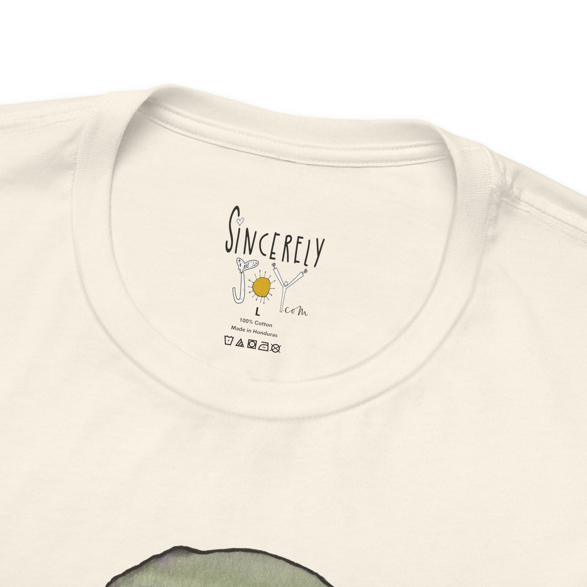 Sensitive Creature. Handle with Care t-shirt by C.Cambrea, folded product display