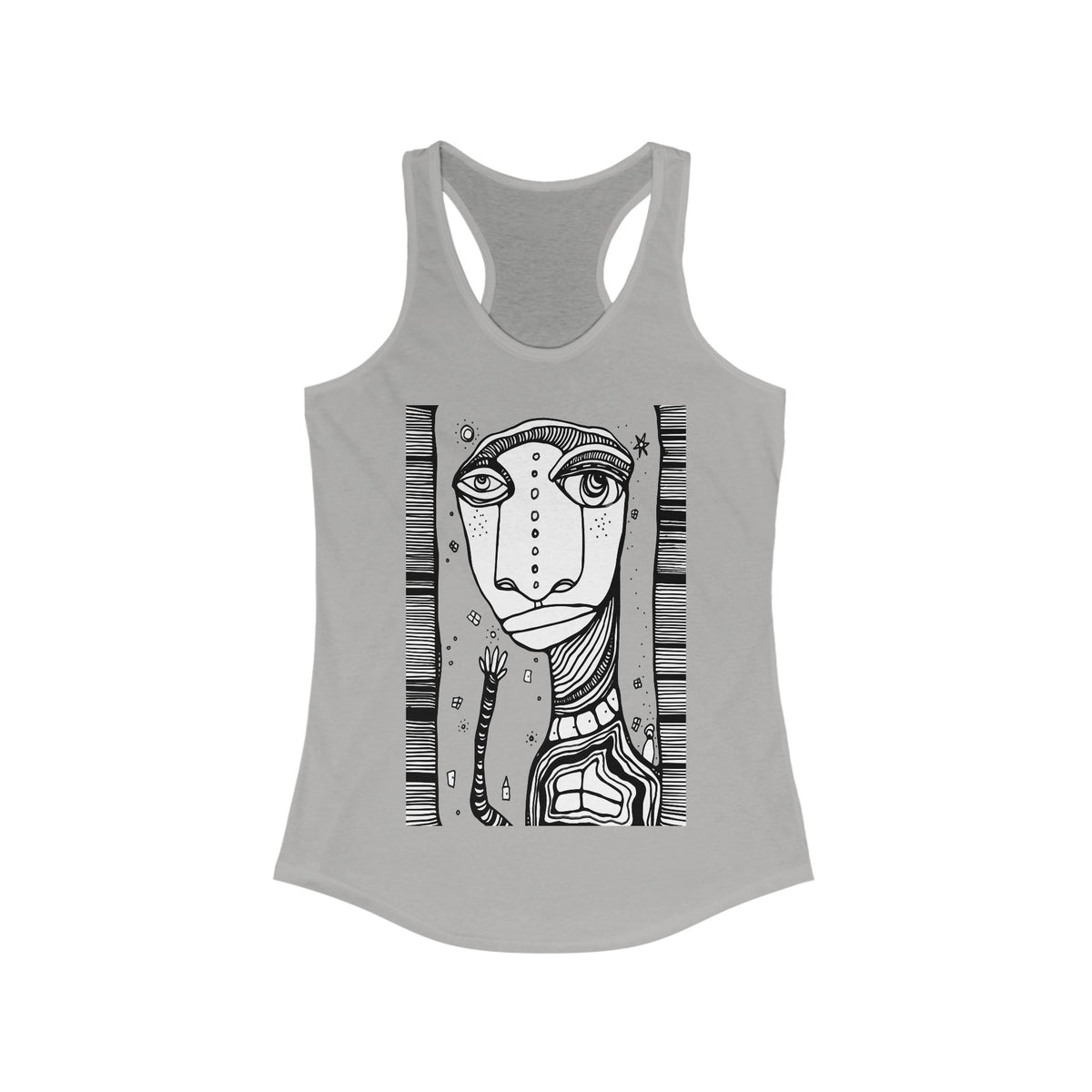&quot;Hey Friends&quot; Women&#39;s Racerback Tank Original Coffee Stained Art by CCambrea