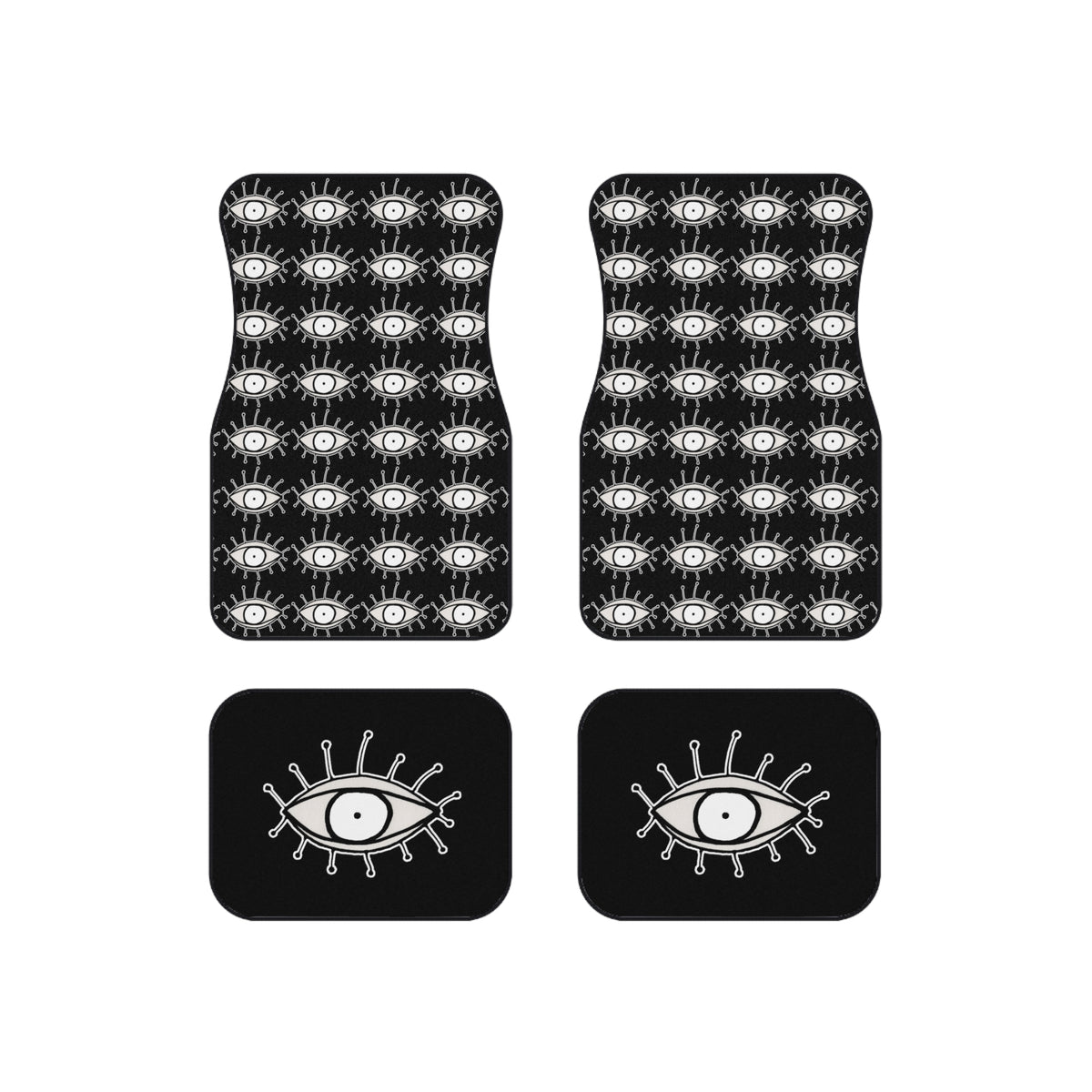 &quot;Lashes&quot; Set of 4 Car Floor Mats Gothic Theme