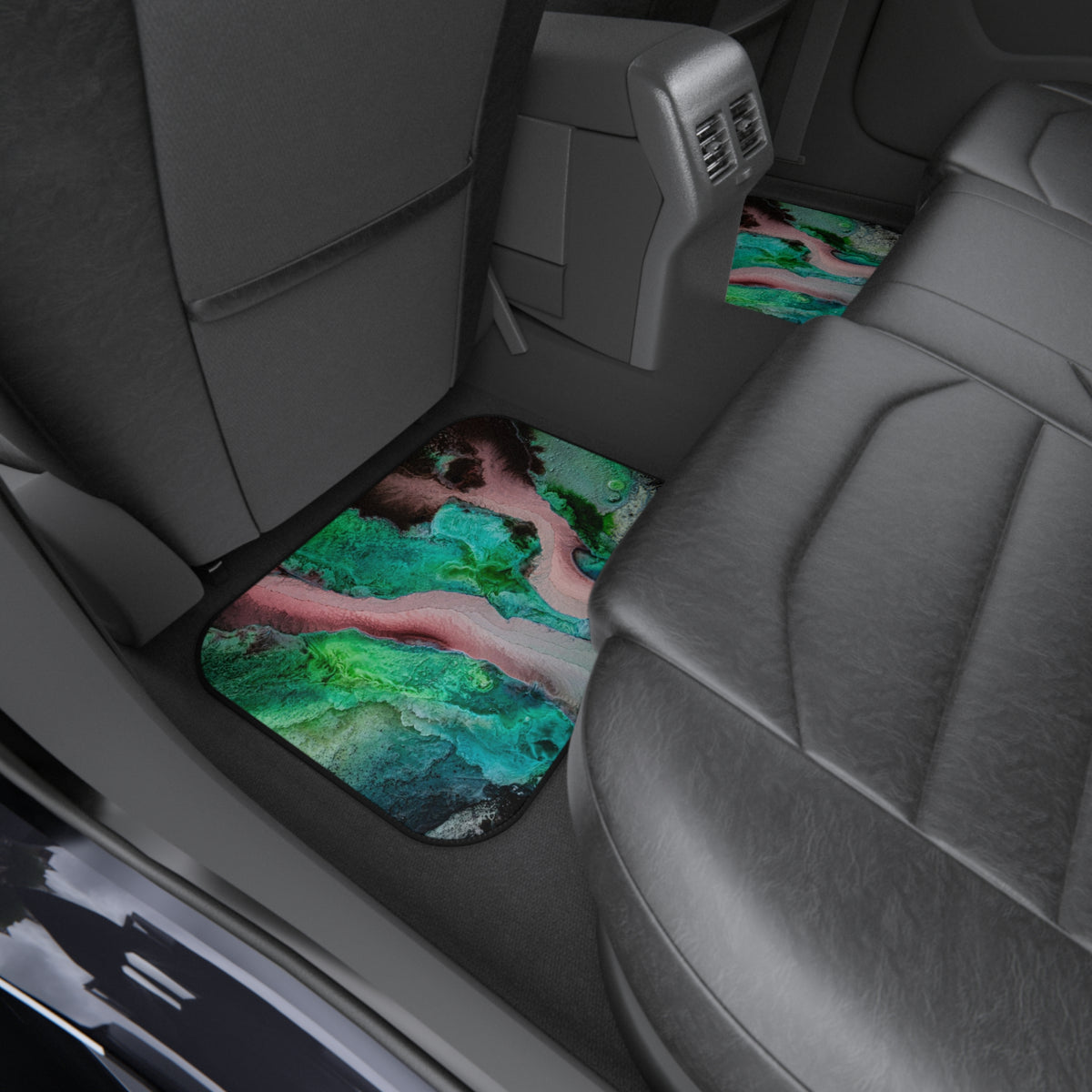 Colorful Car Mats Set of 4 Abstract Watercolor Art Car Mat