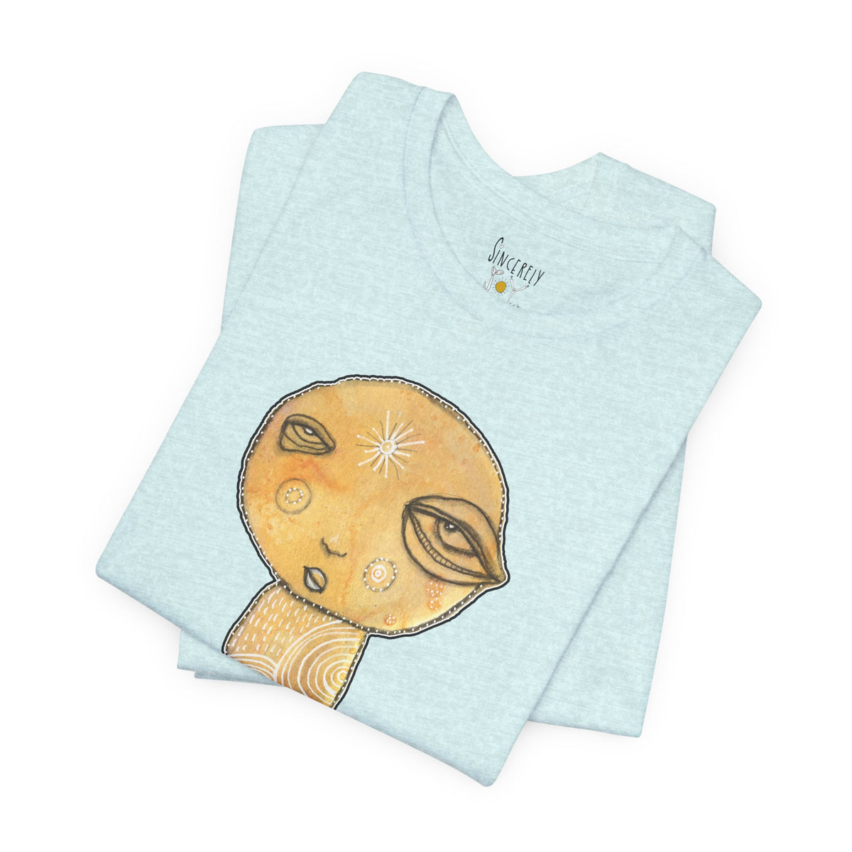 Sensitive Creature. Handle with Care t-shirt by C.Cambrea, flat lay