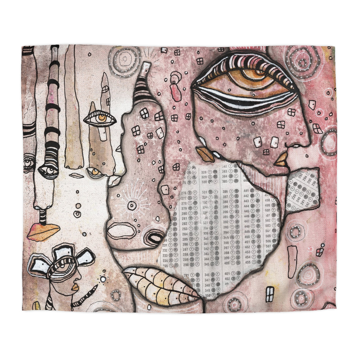 Duvet Cover 'Scantron Collage' — backing color detail