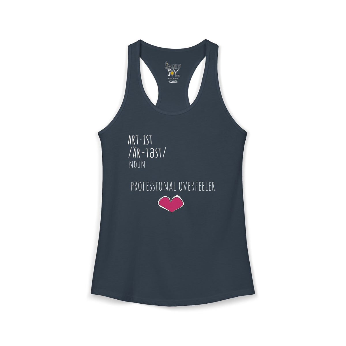 Crying Is Part of the Process racerback tank top by C.Cambrea, side view