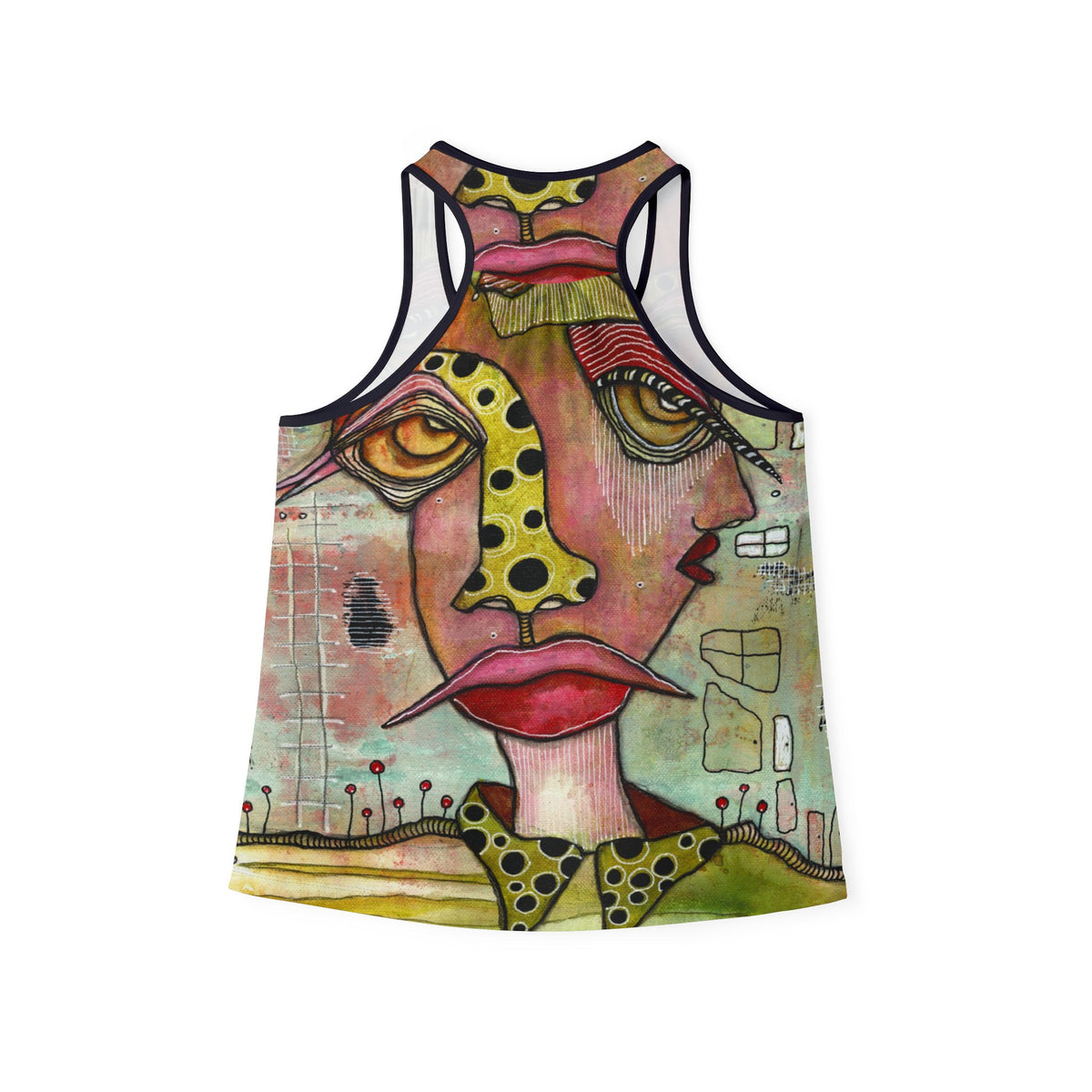 &quot;Contemplating&quot; Women&#39;s Tank Top Original Painting by C.Cambrea
