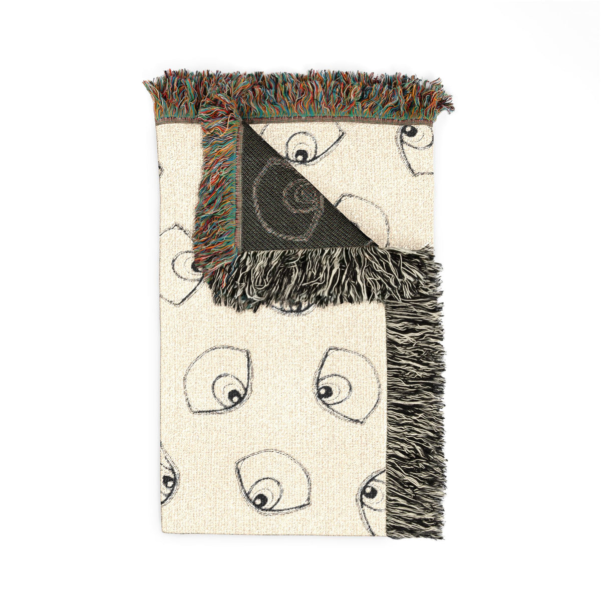 Woven Blanket with Abstract Eye Pattern for Living Room Sofa, Couch Throws, Bed Covers. Soft snuggles