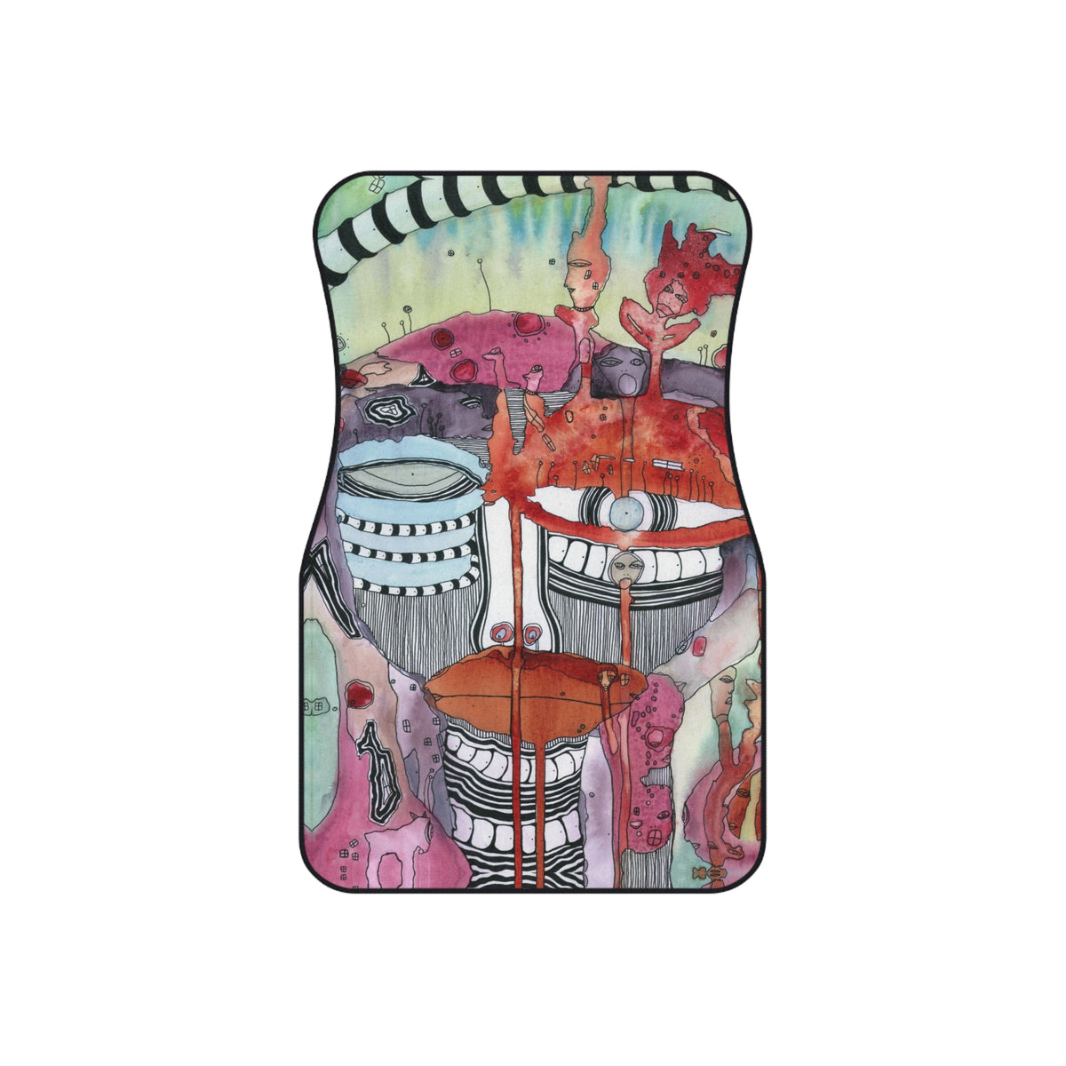 A Female Hello Original Art Car Mat