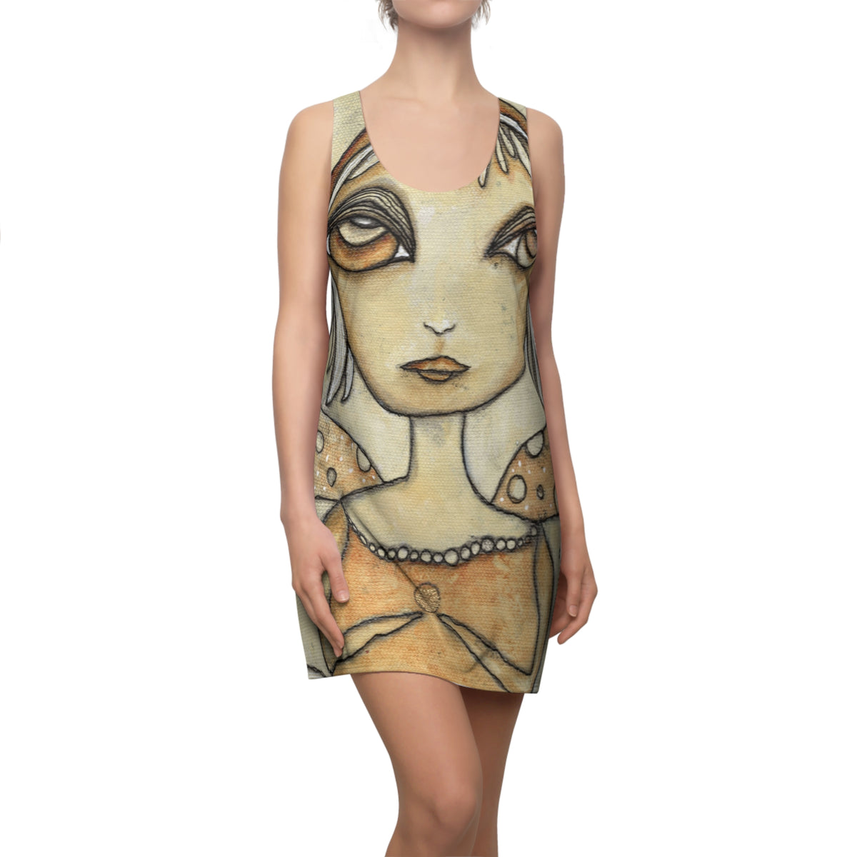 Fairy Dress Racerback Mini Tank Sexy Above the Knee Unique Original Art Womens Clothing Artsy Designer Fashion