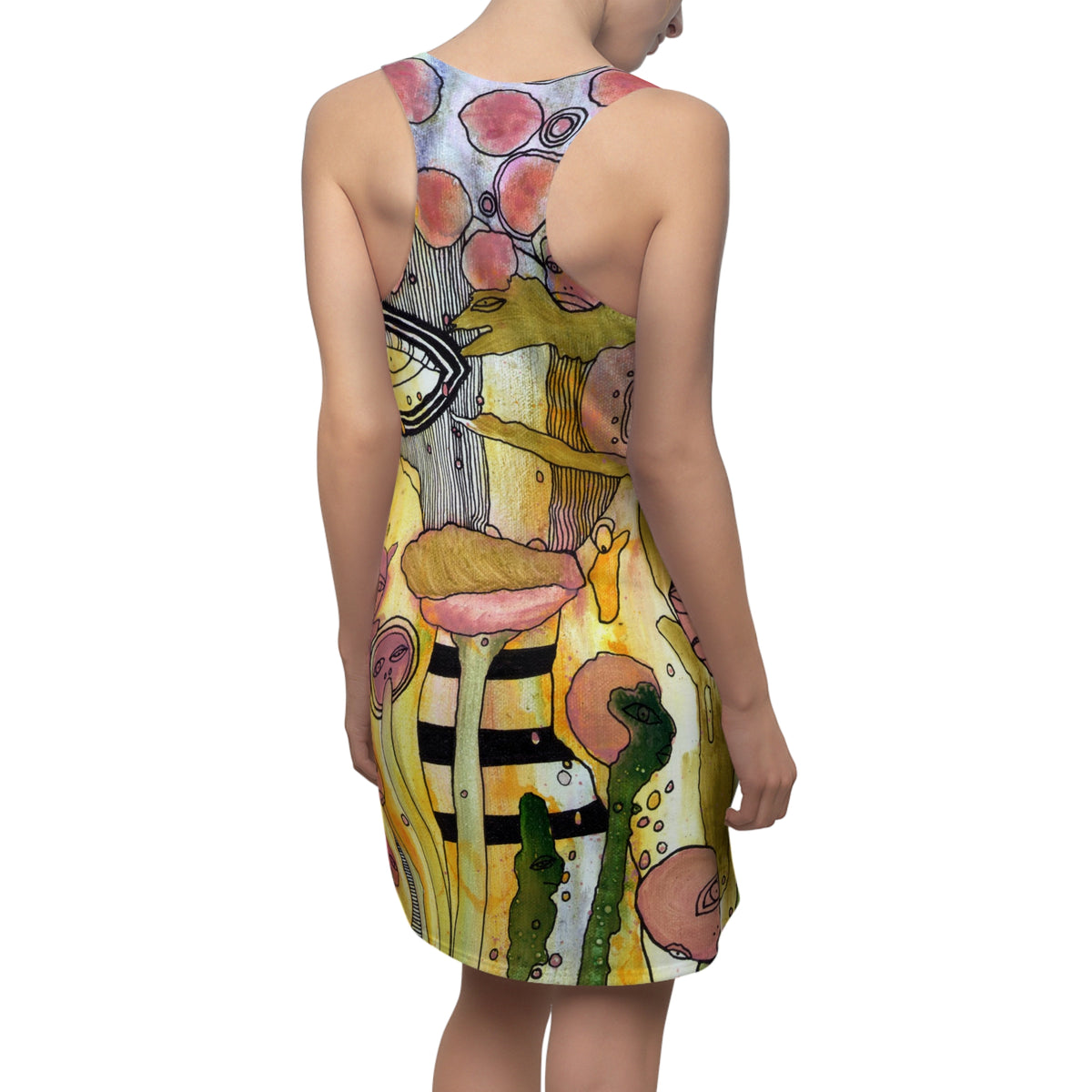 &quot;Bugged Out&quot; Racerback Dress Trippy Maximalist Fashion