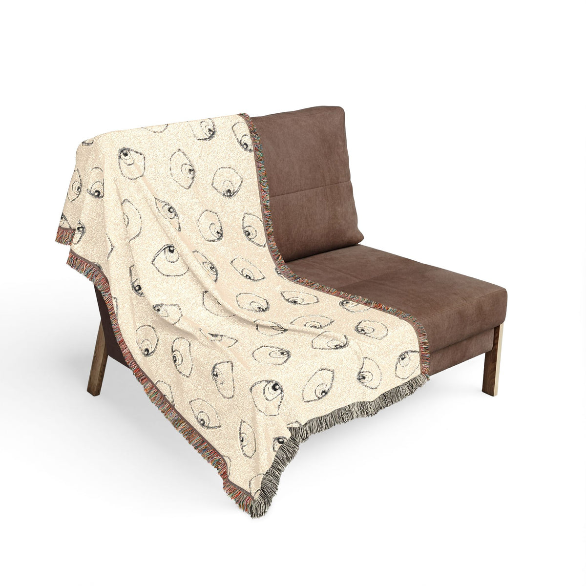 Woven Blanket with Abstract Eye Pattern for Living Room Sofa, Couch Throws, Bed Covers. Soft snuggles