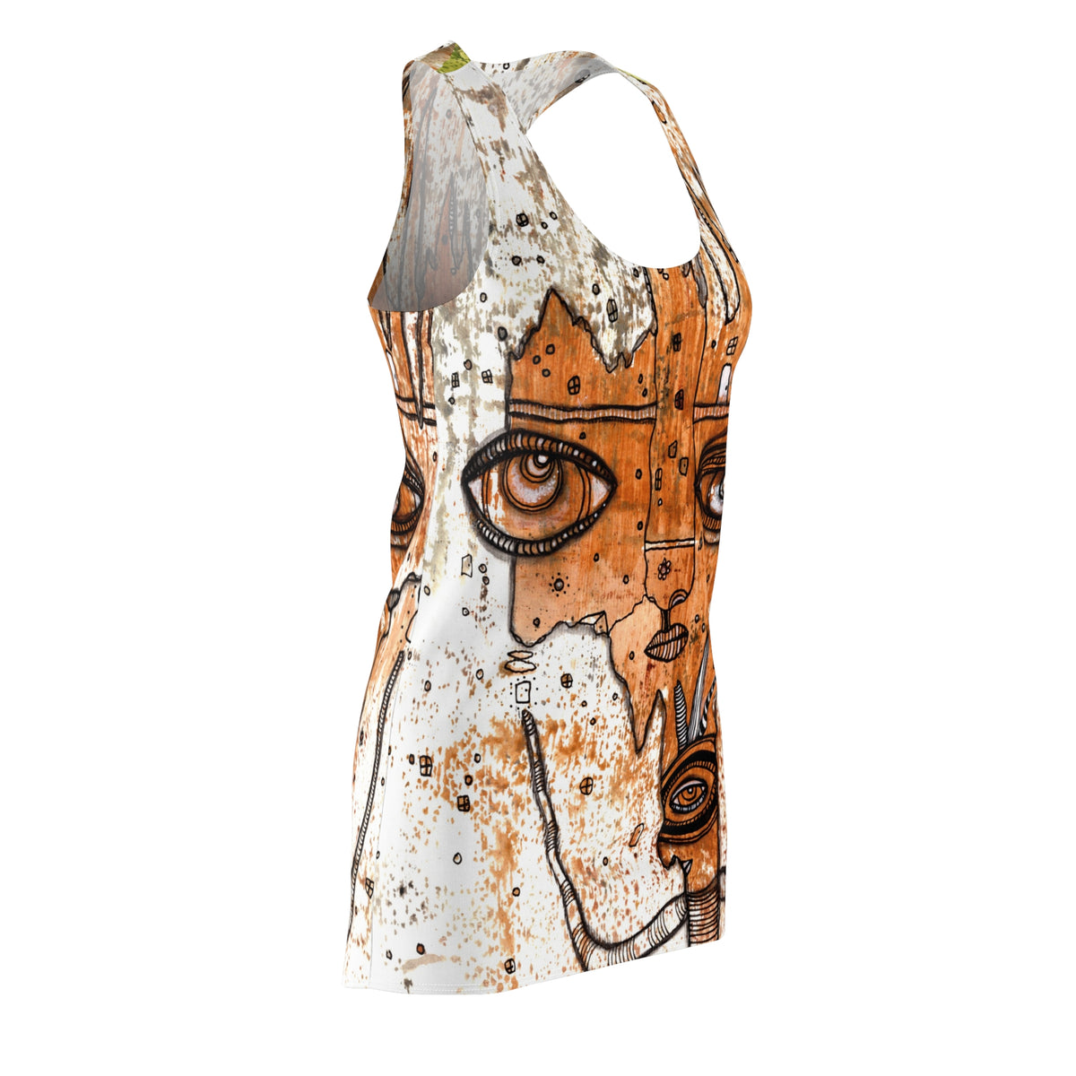 Racerback Dress Unusual Fashion Designs Clothing Women's Dresses Fun Unique Hippie Goth Bizarre Style Sexy Mini Above the Knee Dress