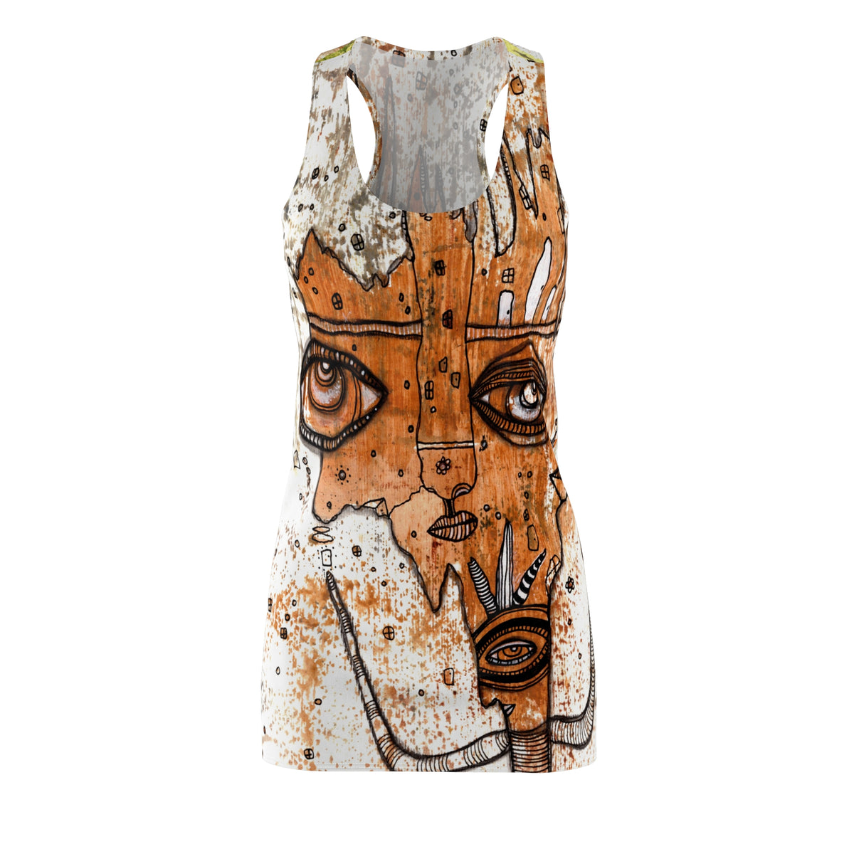 Racerback Dress Unusual Fashion Designs Clothing Women's Dresses Fun Unique Hippie Goth Bizarre Style Sexy Mini Above the Knee Dress