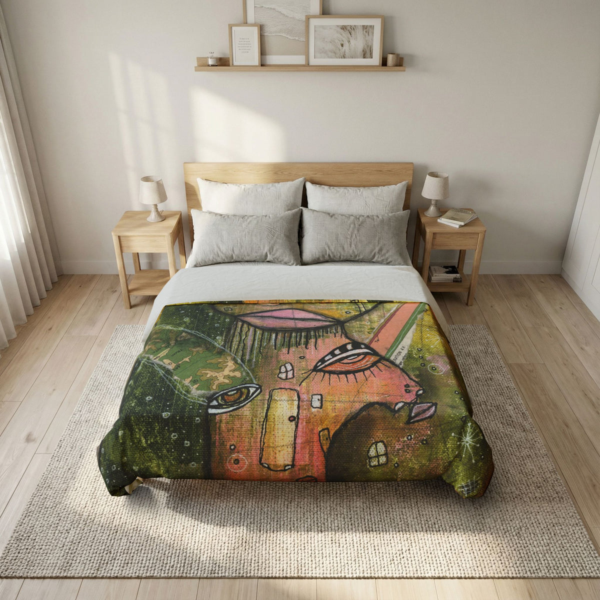 Duvet Cover 'My Tools' — backing color detail