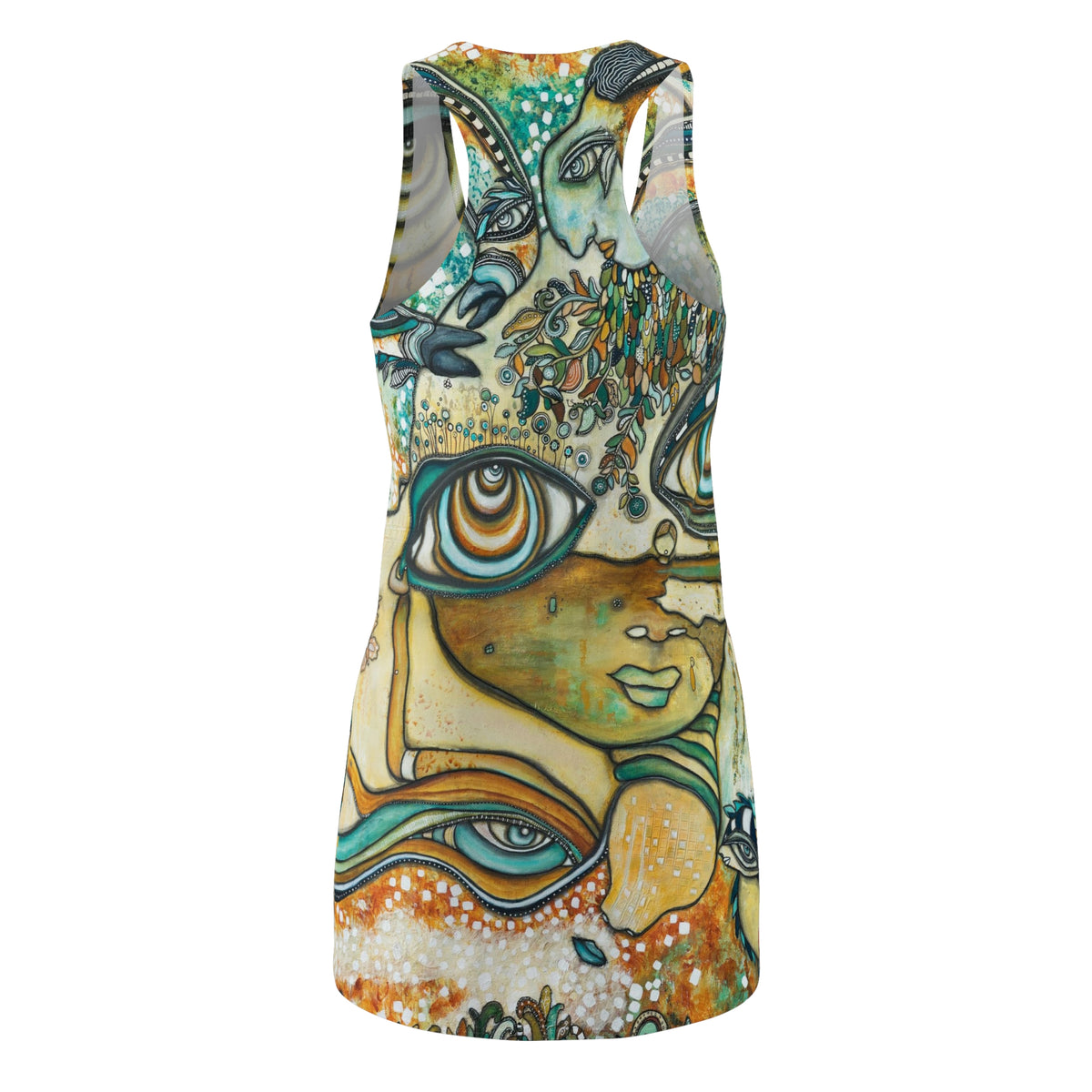 &quot;Love Bird Garden&quot; Mini Boho Racerback Dress Unique Bohemian Fashion