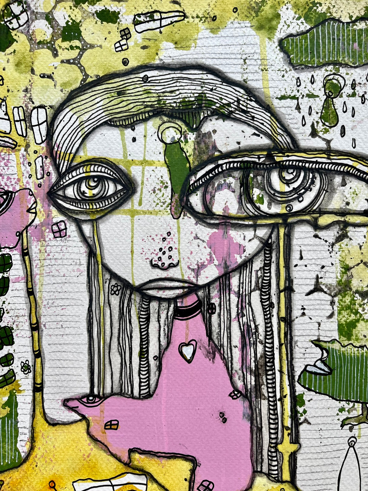 'Talk to Me' Original Mixed Media Art on Watercolor Paper — C. Cambrea, Sincerely Joy