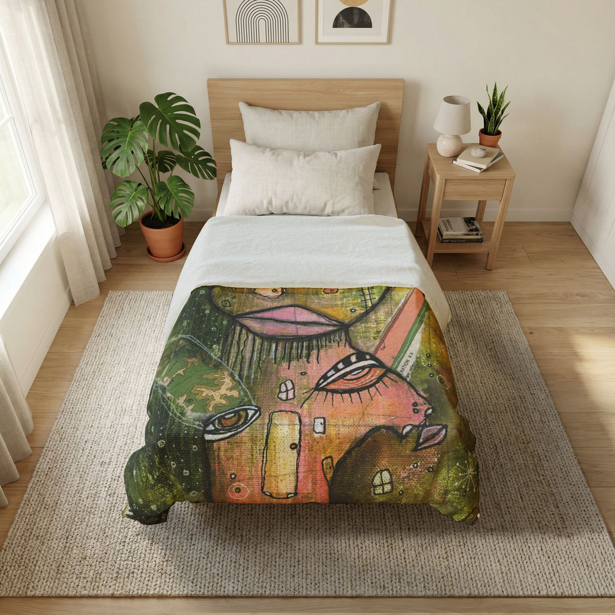 Duvet Cover 'My Tools' — corner tie detail