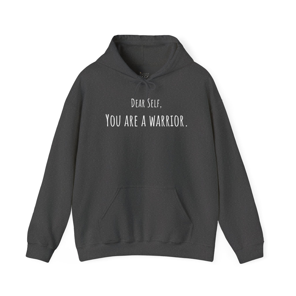 Dear Self, You Are a Warrior hoodie by C.Cambrea, close-up of print detail