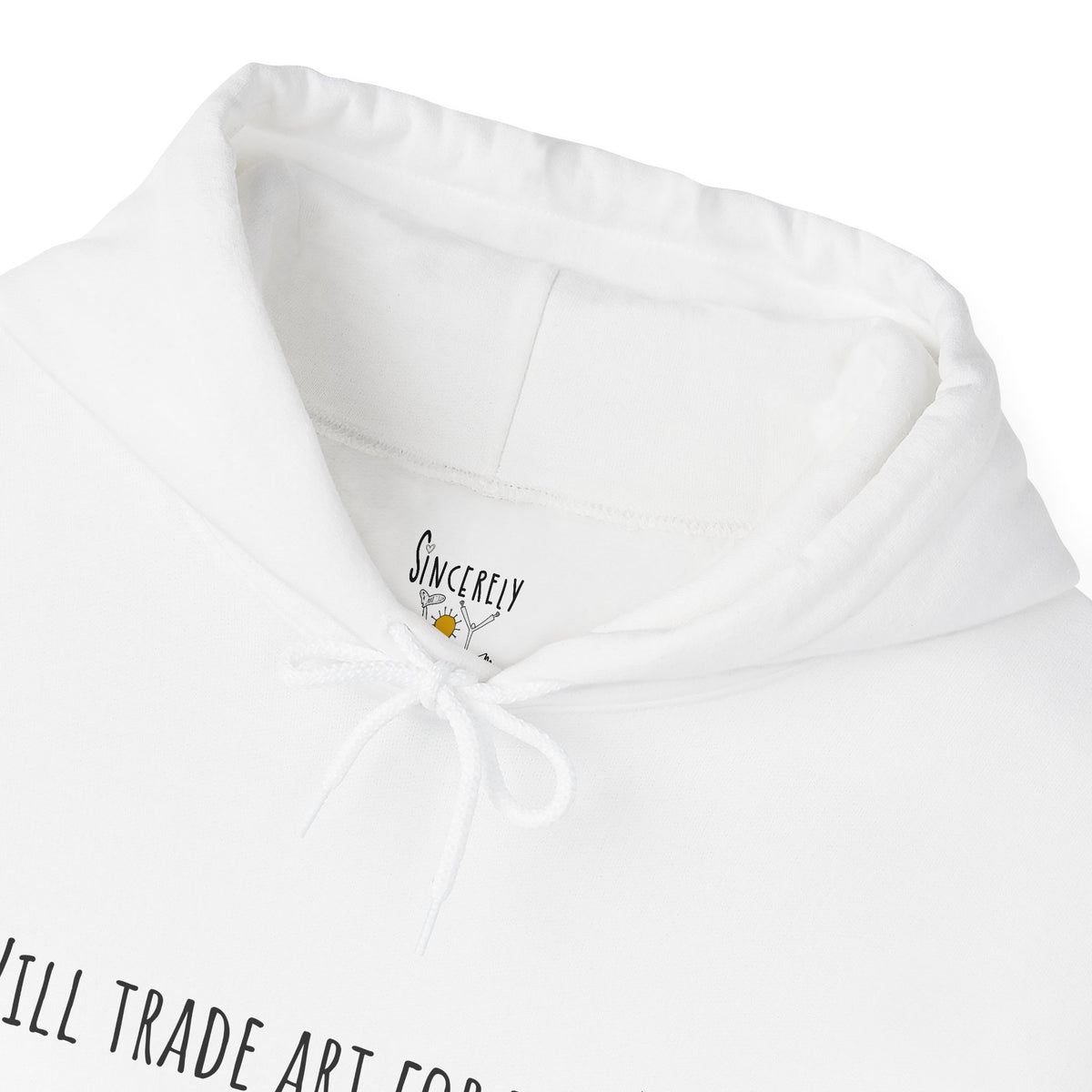 Will Trade Art For Therapy hoodie by C.Cambrea, side view