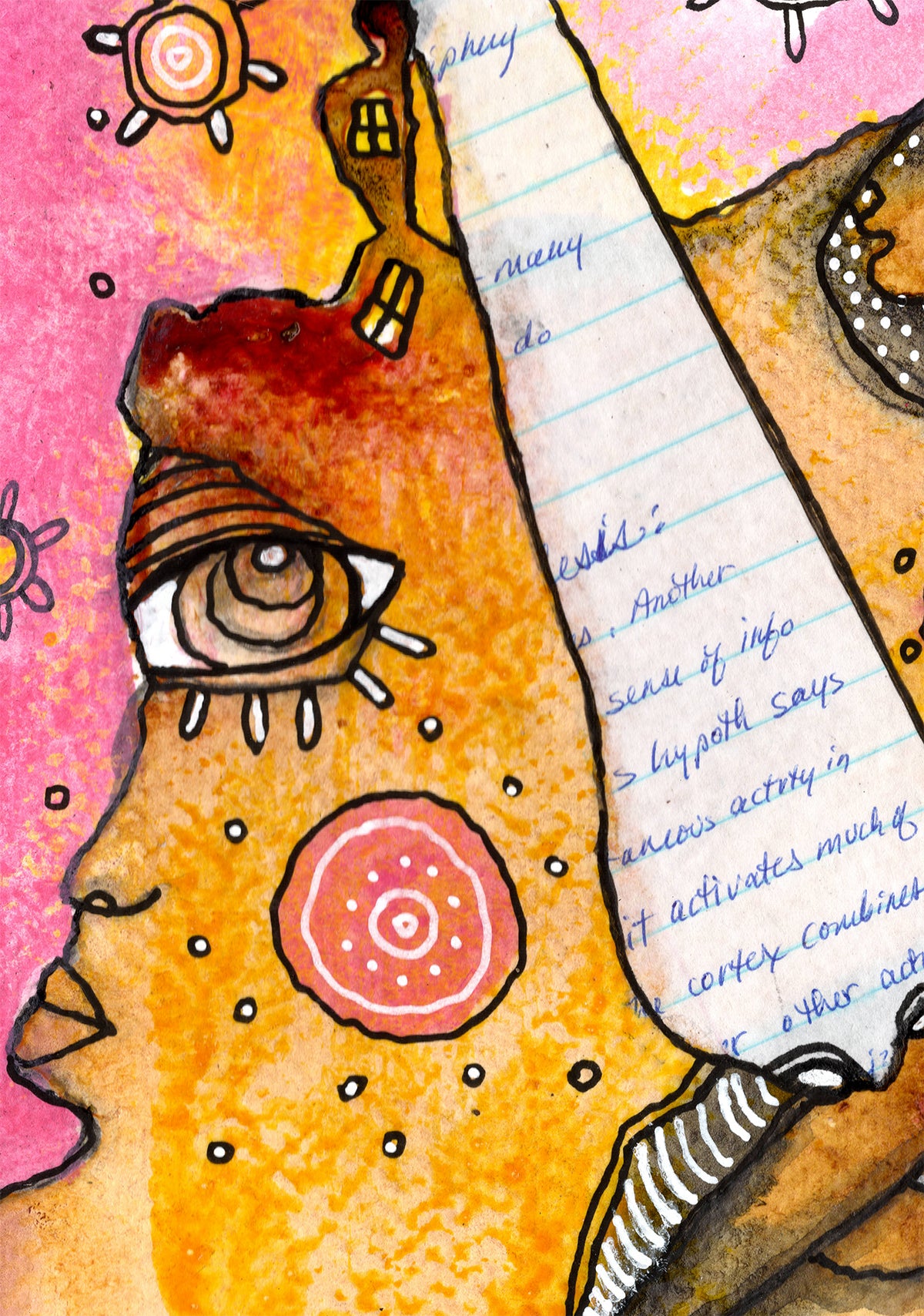 &quot;ACTIVATED&quot;  Original Mixed Media art on Watercolor Paper