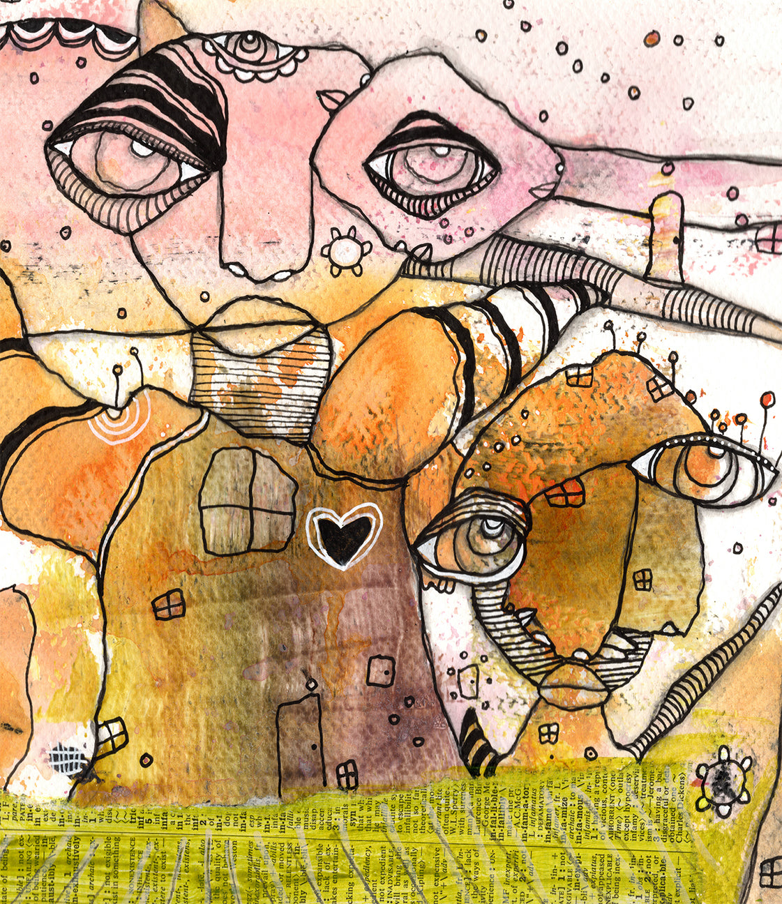 "Inevitability" Original art on watercolor paper