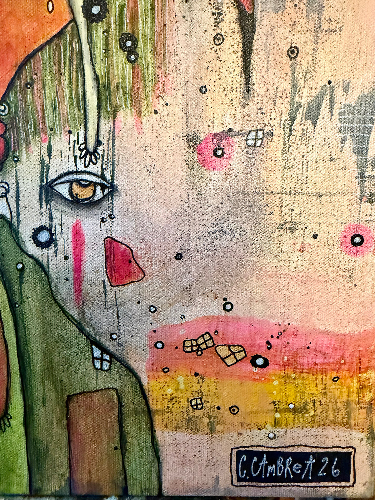 Fine Art on Canvas 'Angel on my head'