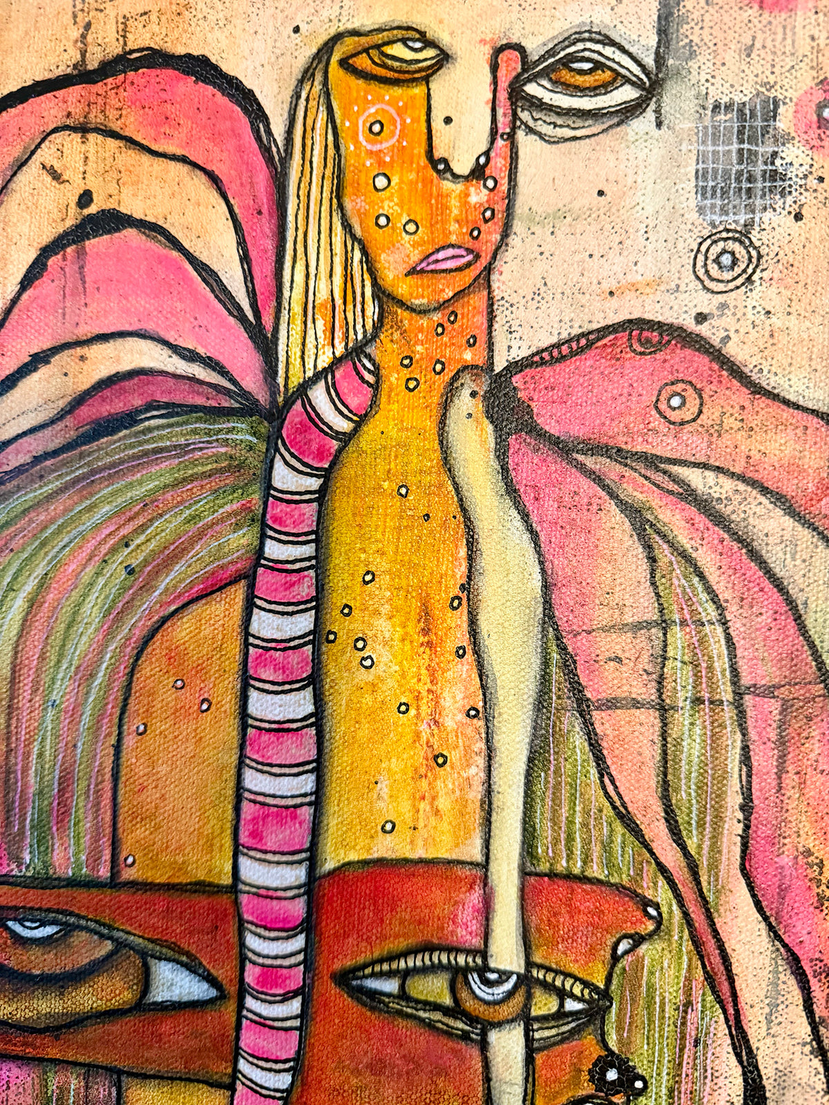Fine Art on Canvas 'Angel on my head'