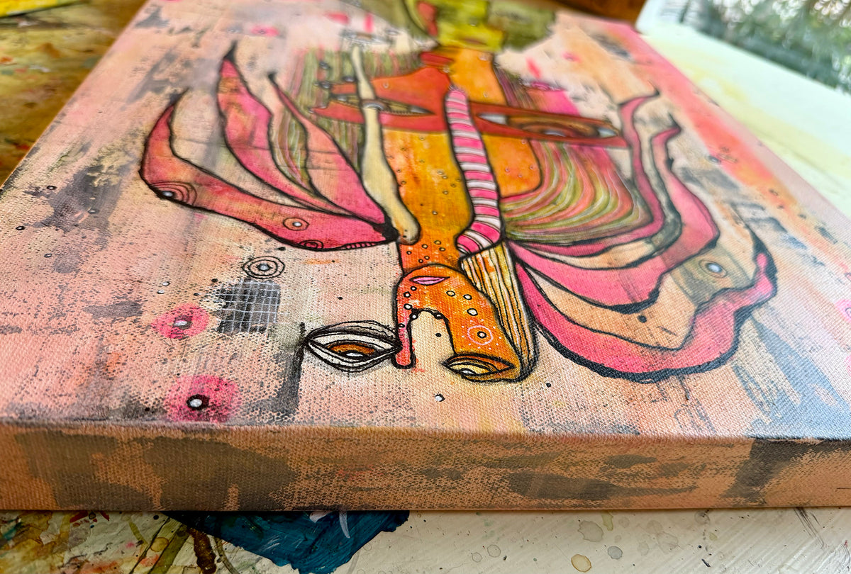 Fine Art on Canvas 'Angel on my head'