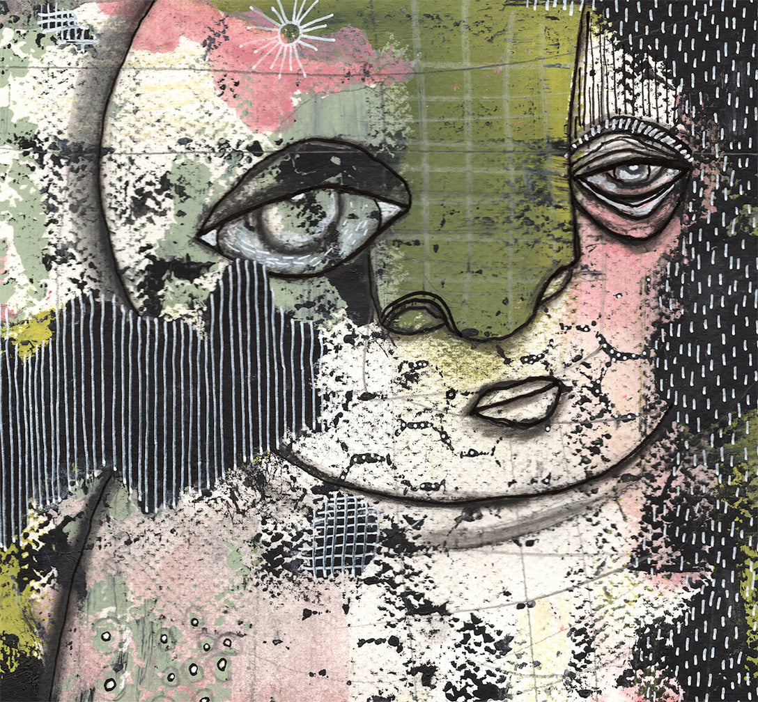 &quot;Bubble Creature 14&quot; Original Mixed Media art on Watercolor Paper