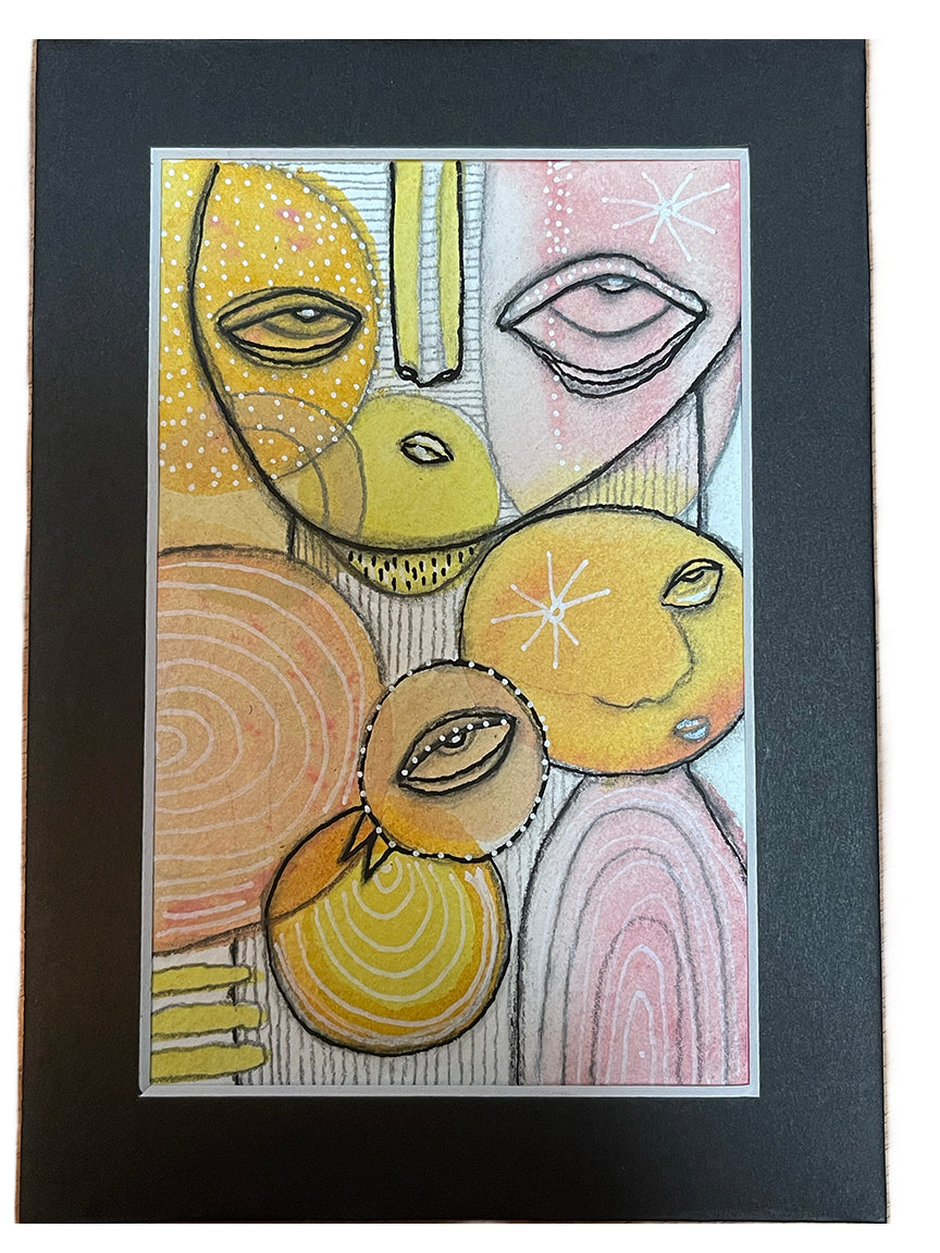 “Bubble Creature 02” Mini Original Art on Watercolor Paper