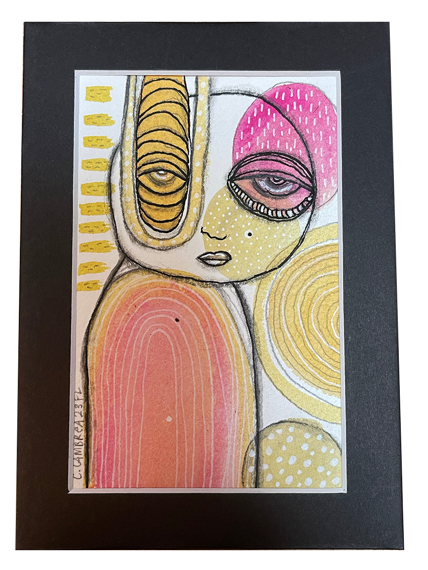 “Bubble Creature 03” Mini Original Art on Watercolor Paper