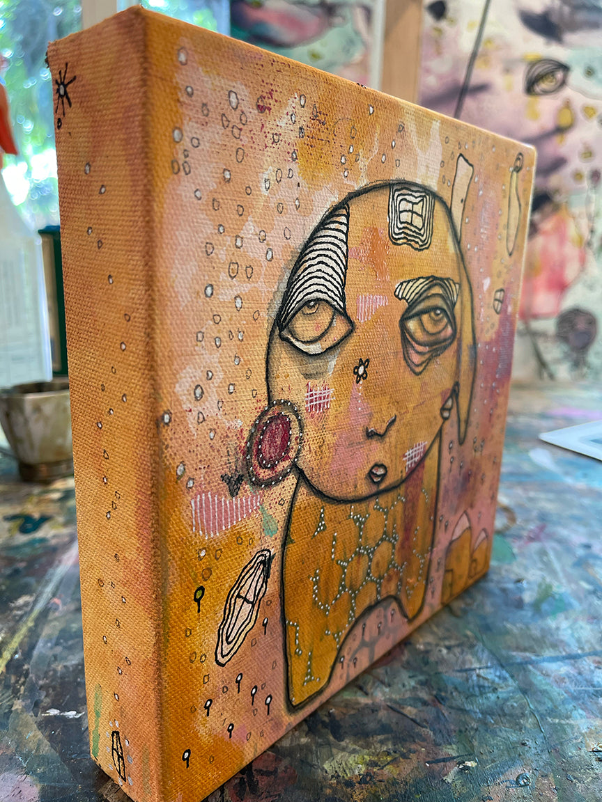 Original Fine Art on canvas &quot;Bubble Creature&quot; series