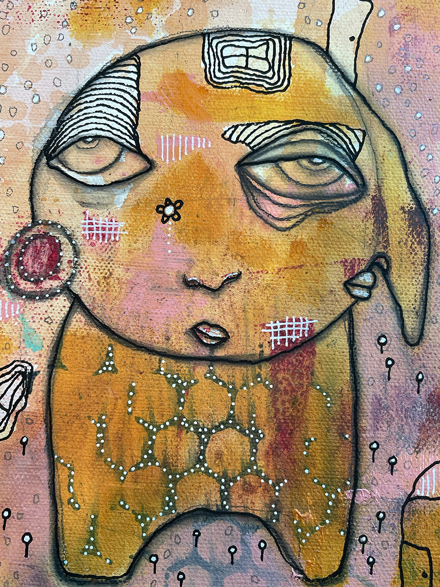 Original Fine Art on canvas &quot;Bubble Creature&quot; series