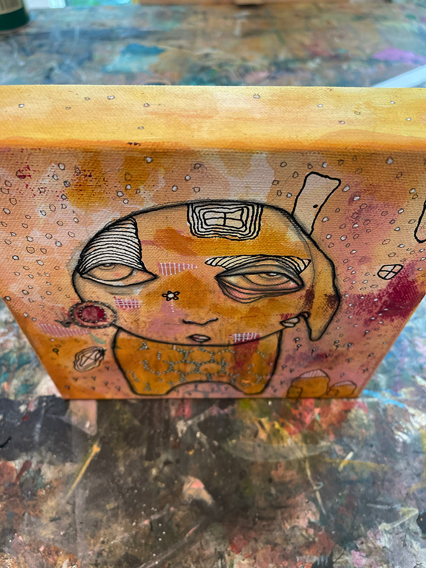 Original Fine Art on canvas &quot;Bubble Creature&quot; series