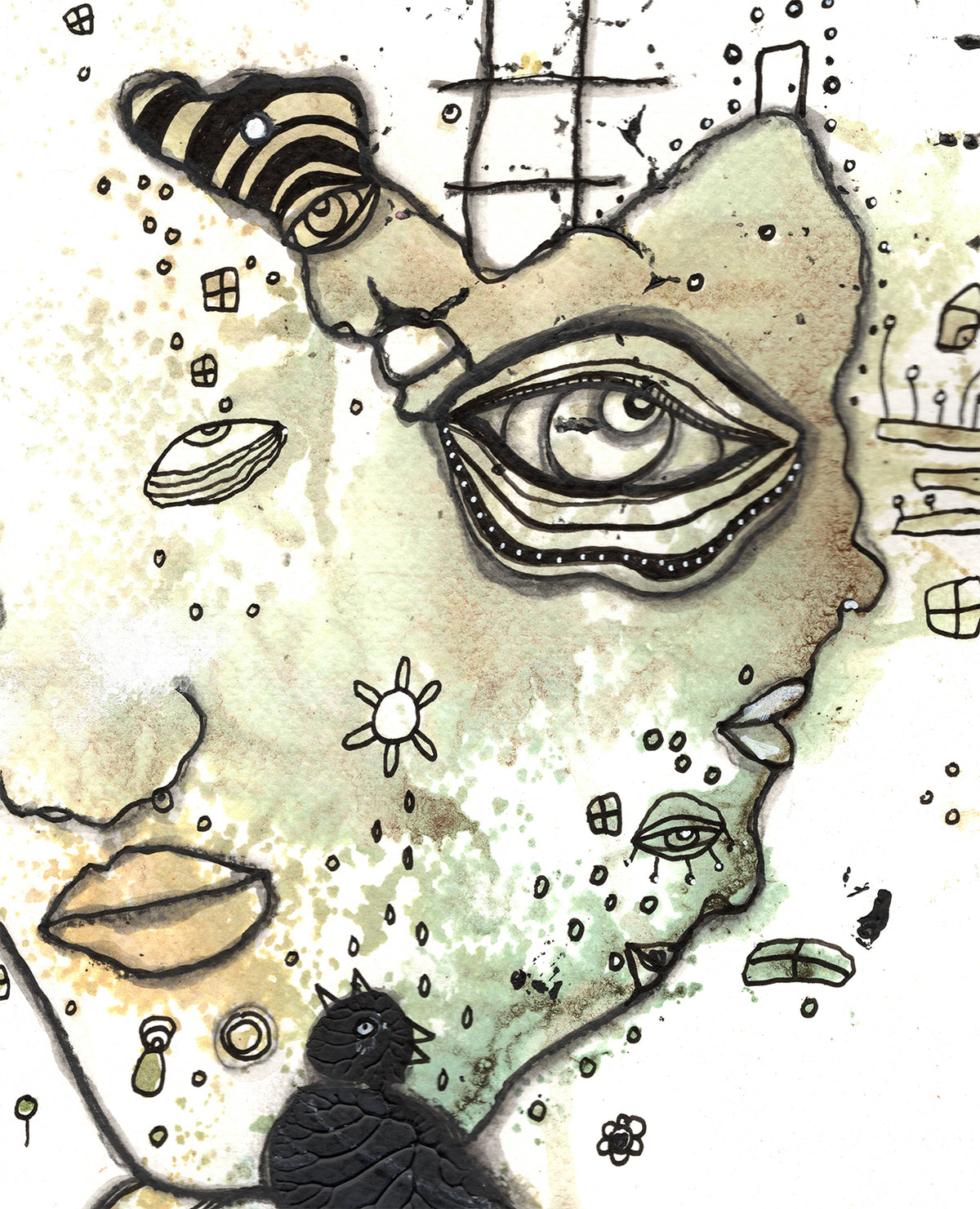 &quot;Can you reach me?&quot; Original art on watercolor paper