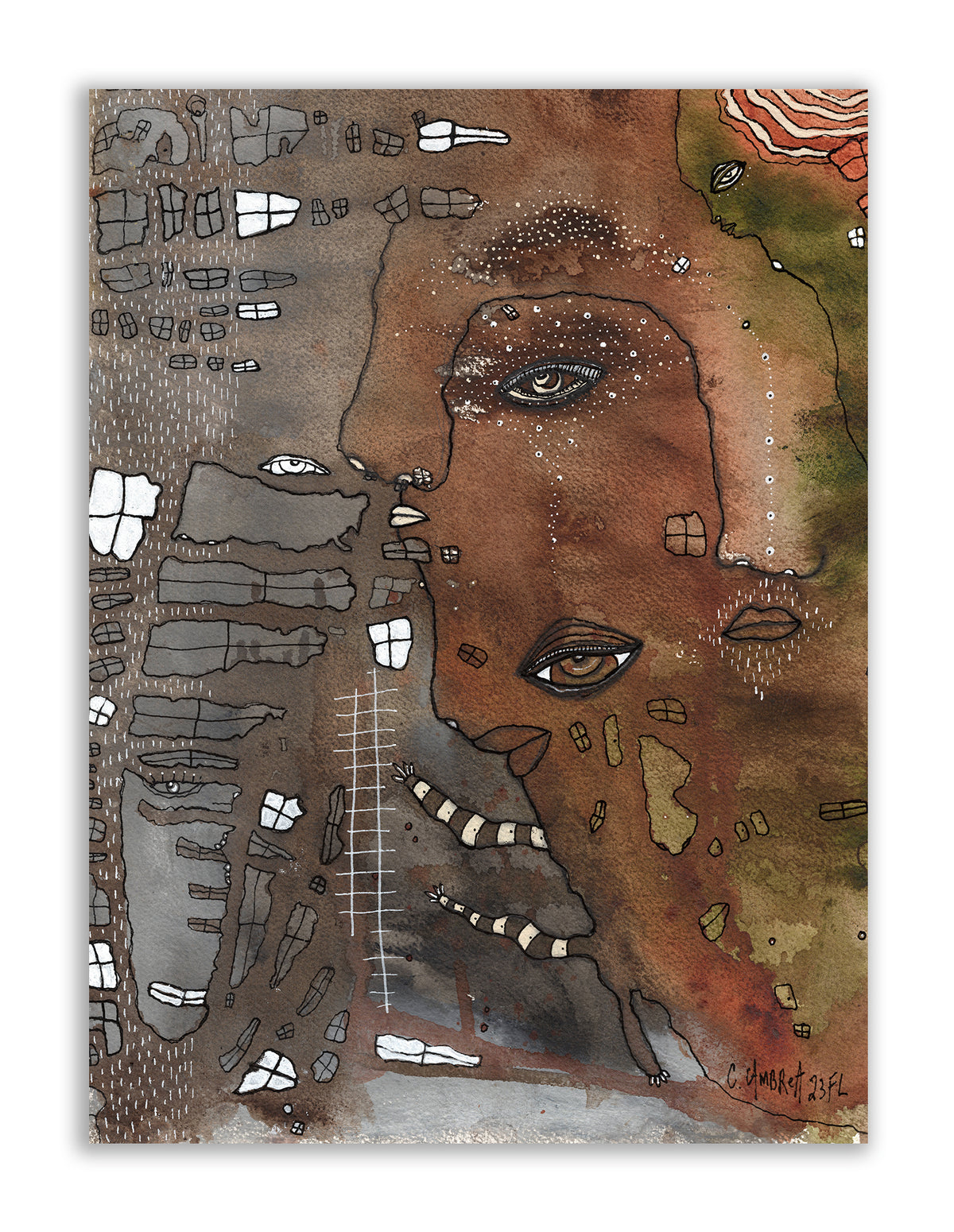 &quot;Climb the ladder&quot; Original art on watercolor paper