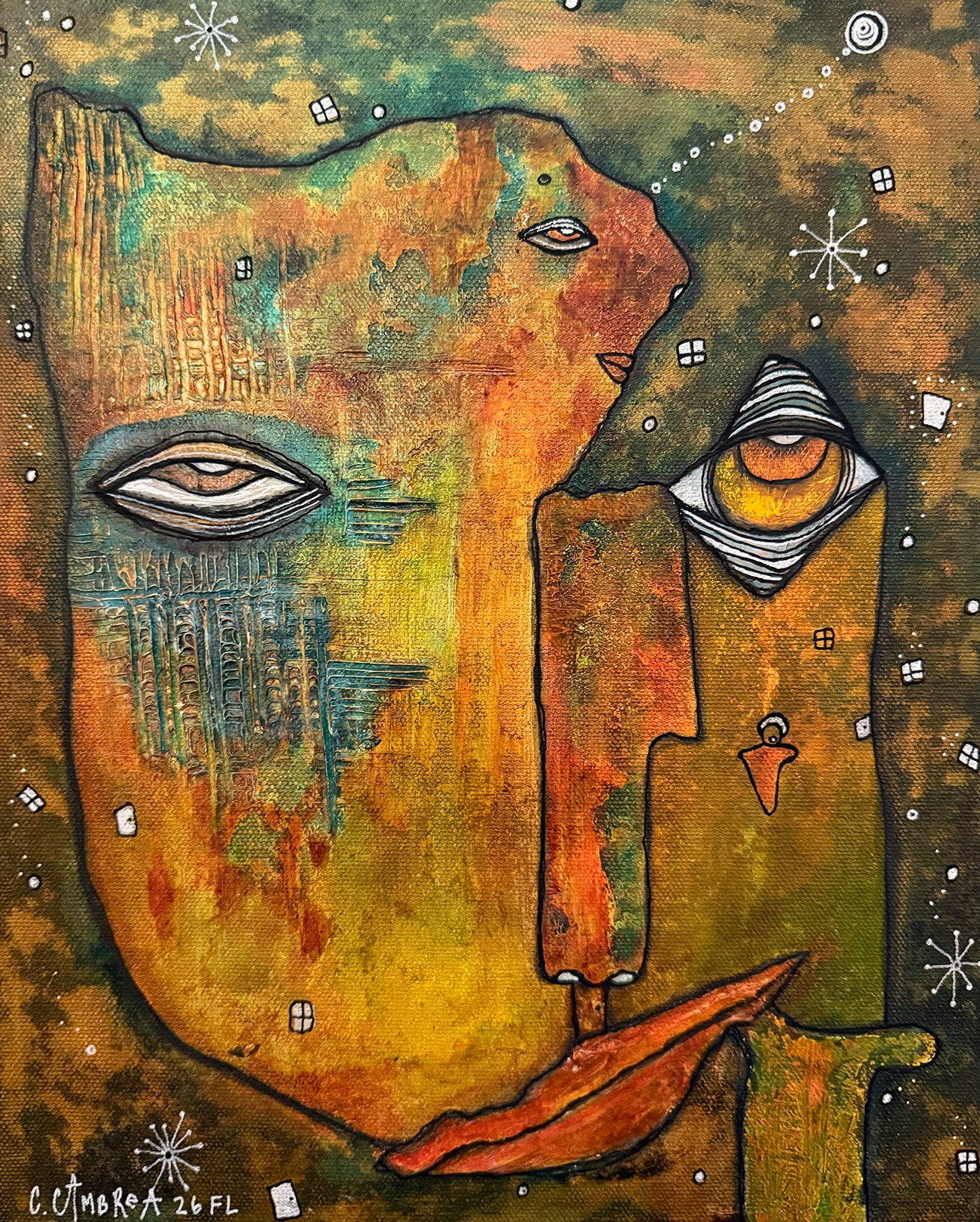 Fine Art on Canvas 'Communicating"
