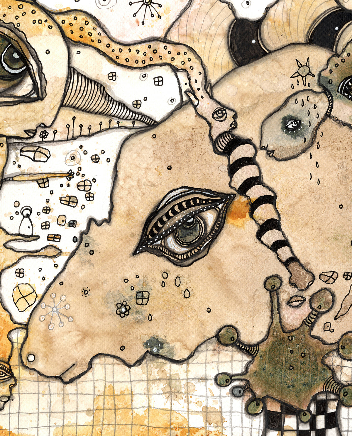 &quot;Connected&quot; Original art on watercolor paper