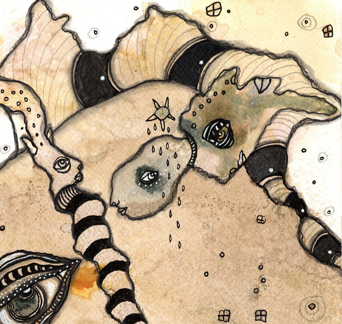 &quot;Connected&quot; Original art on watercolor paper