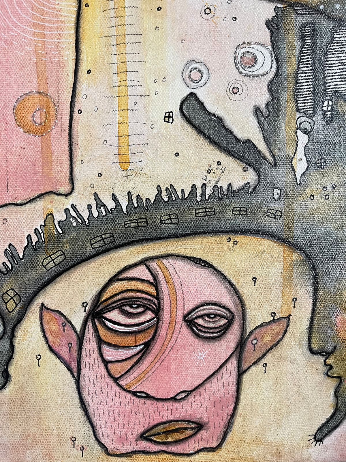 Original Mixed Media Art on canvas &#39;Crowning Ceremony&#39;