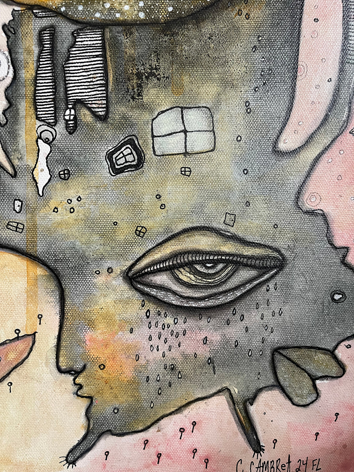 Original Mixed Media Art on canvas &#39;Crowning Ceremony&#39;