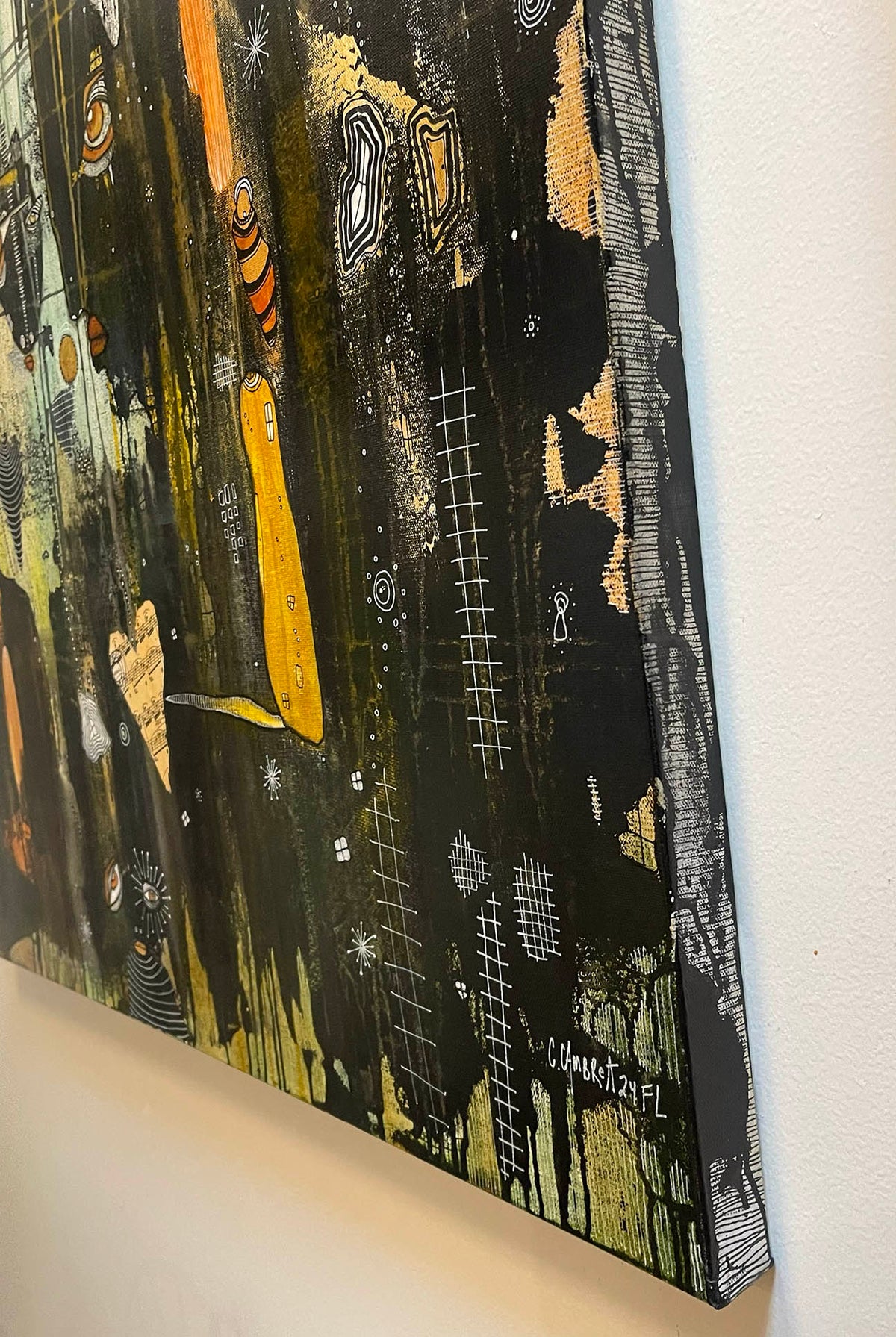 Fine Art on canvas with vintage Chopin Music Sheet Collage &quot;Dimin&quot;