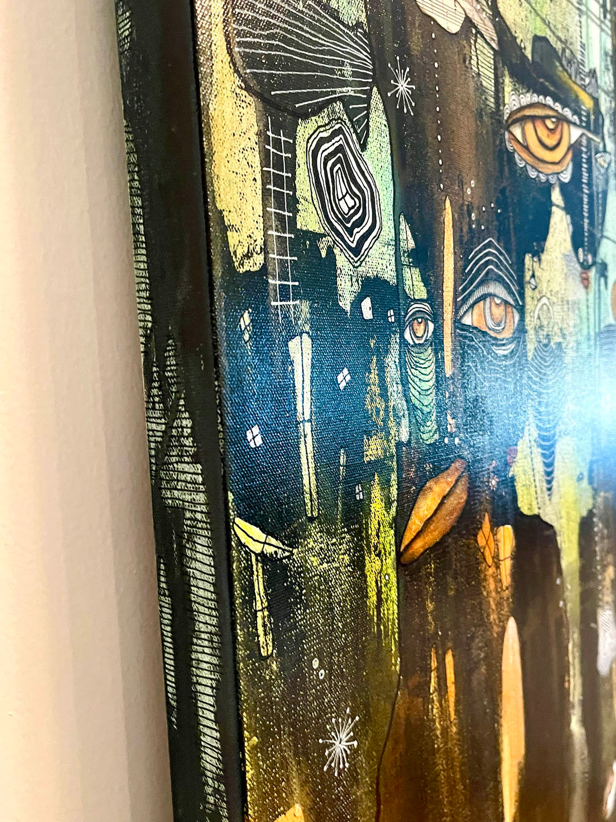 Fine Art on canvas with vintage Chopin Music Sheet Collage &quot;Dimin&quot;