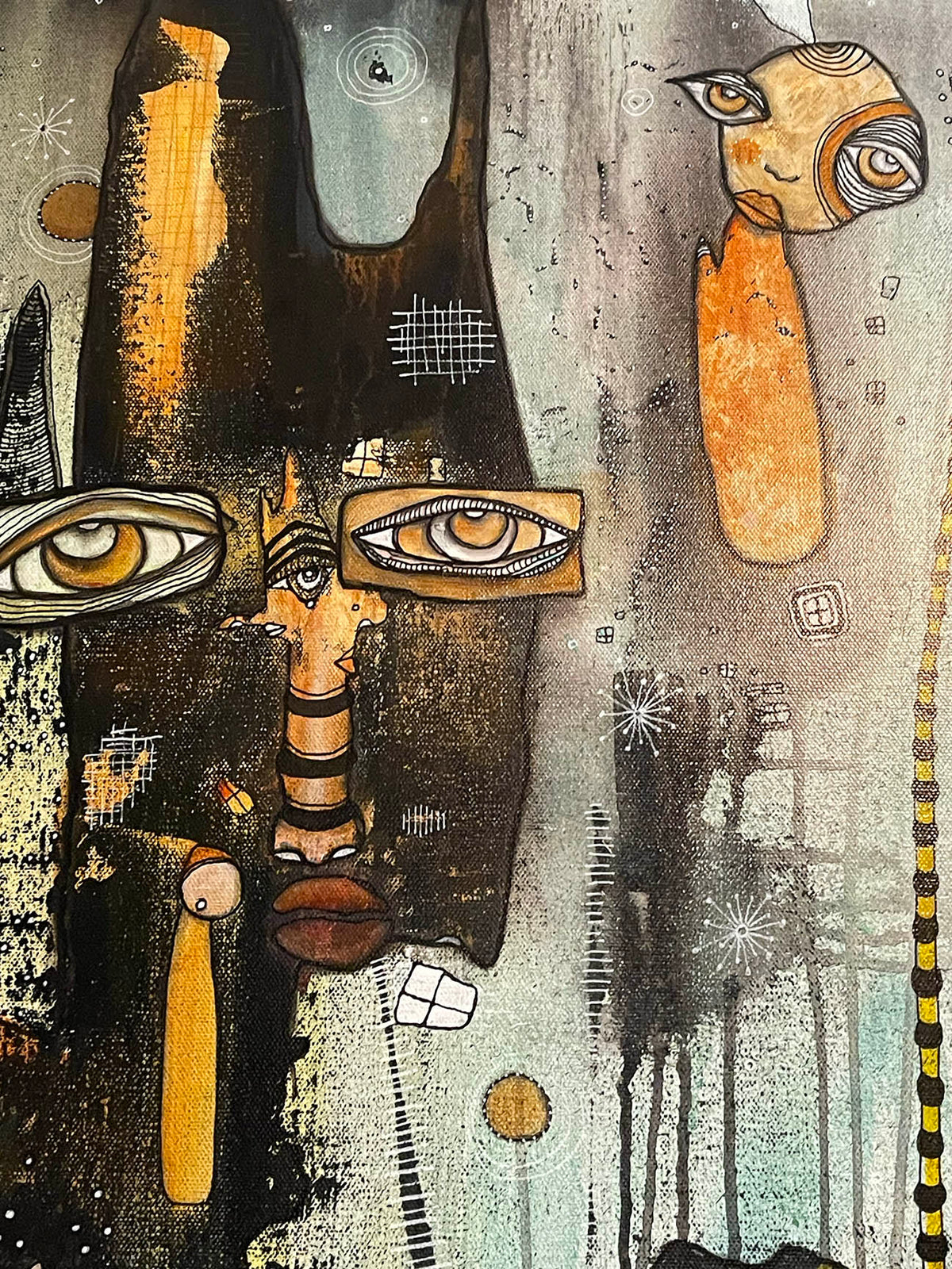 Fine Art on canvas with vintage Chopin Music Sheet Collage &quot;Dimin&quot;