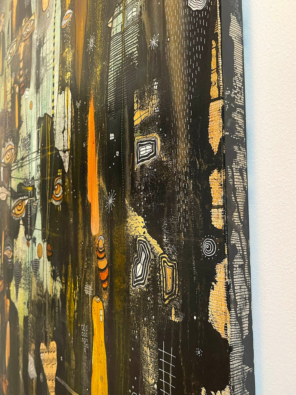 Fine Art on canvas with vintage Chopin Music Sheet Collage &quot;Dimin&quot;