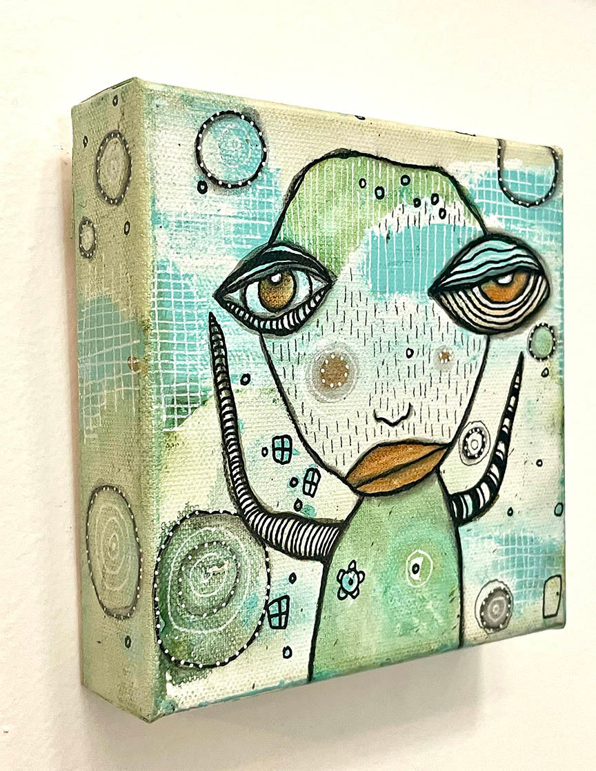 Original Fine Art  on canvas &quot;Don&#39;t Be Blue II&quot;