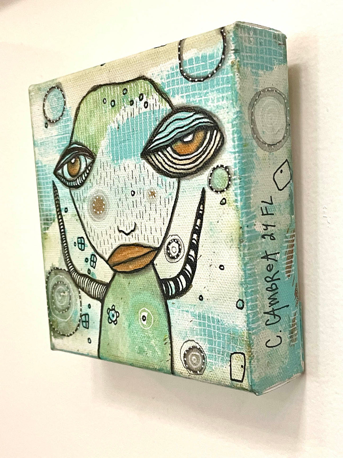 Original Fine Art  on canvas &quot;Don&#39;t Be Blue II&quot;