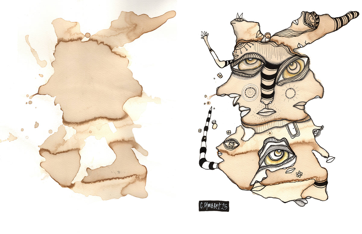 2 DOWNLOADS Drawing Page Plus My Version from the &quot;Coffee Stained&quot; Collection