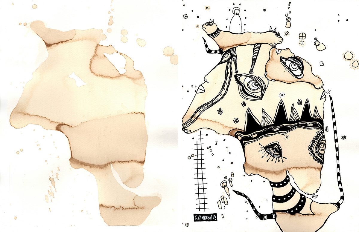 2 DOWNLOADS Drawing Page Plus My Version from the &quot;Coffee Stained&quot; Collection
