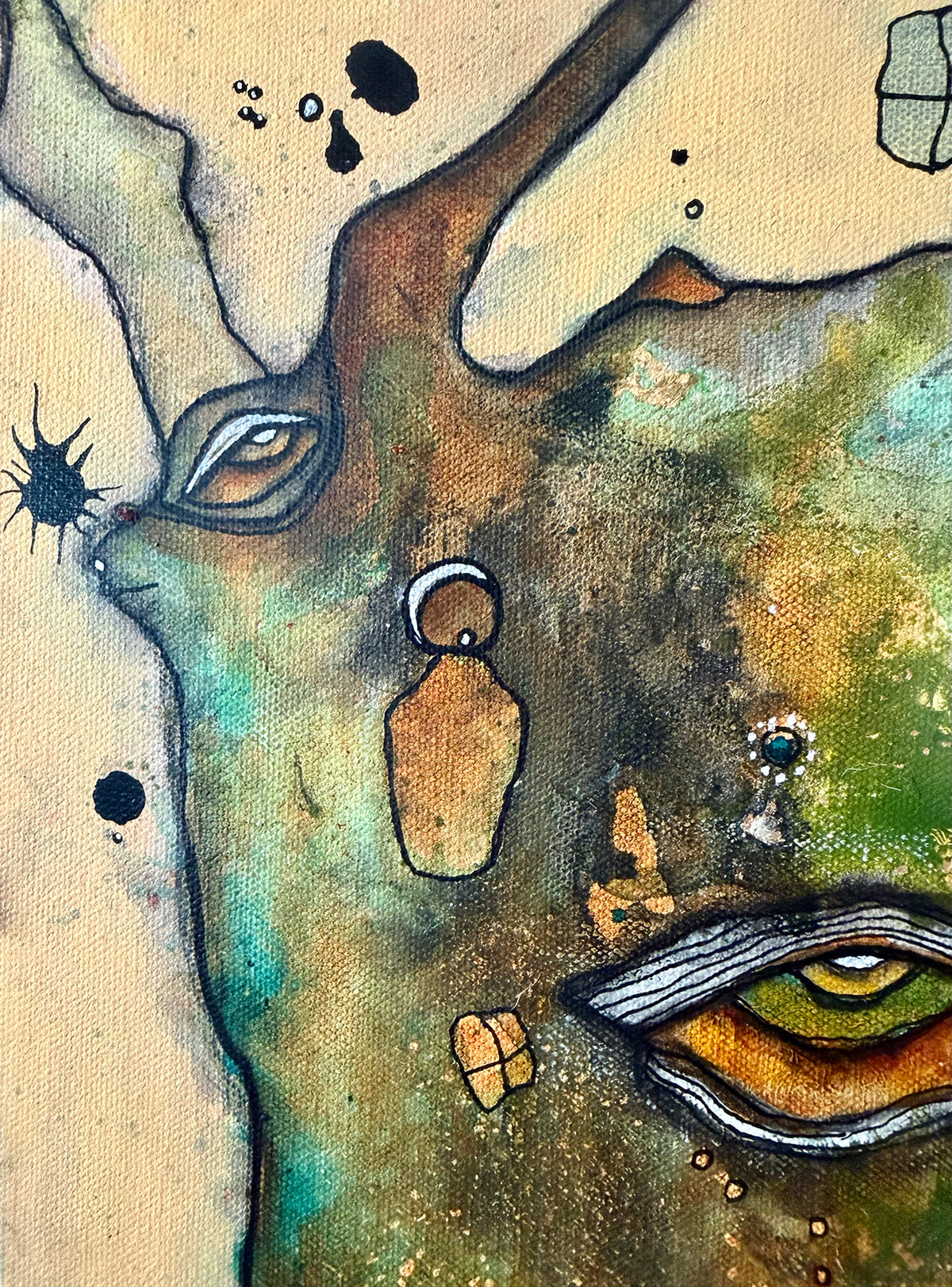 Fine Art on Canvas 'Fire Horse'